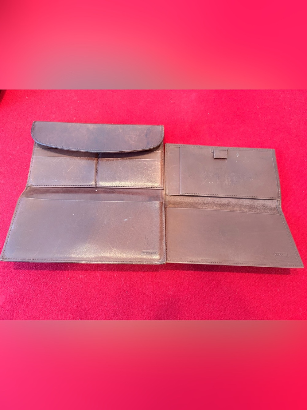 Vintage Coach Water Buffalo Combo Wall Checkbook